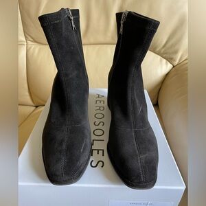 Aerosole - Anouk Black Faux Suede Boots - 7.5M
